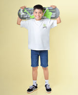 Conjunto niño camisa en algodón estampado by happy con bermuda jean