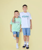 Conjunto niño camisa oversize estampado con bermuda jean premium