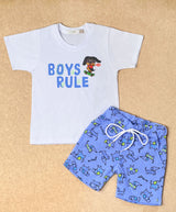 Conjunto niño con camisa en tela algodón, estampado perrito